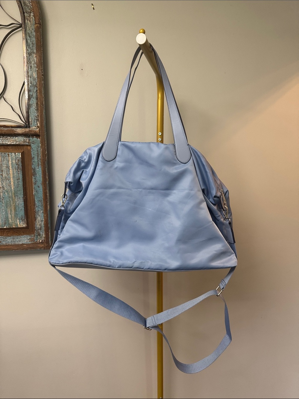 a new day Light Blue large duffel bag